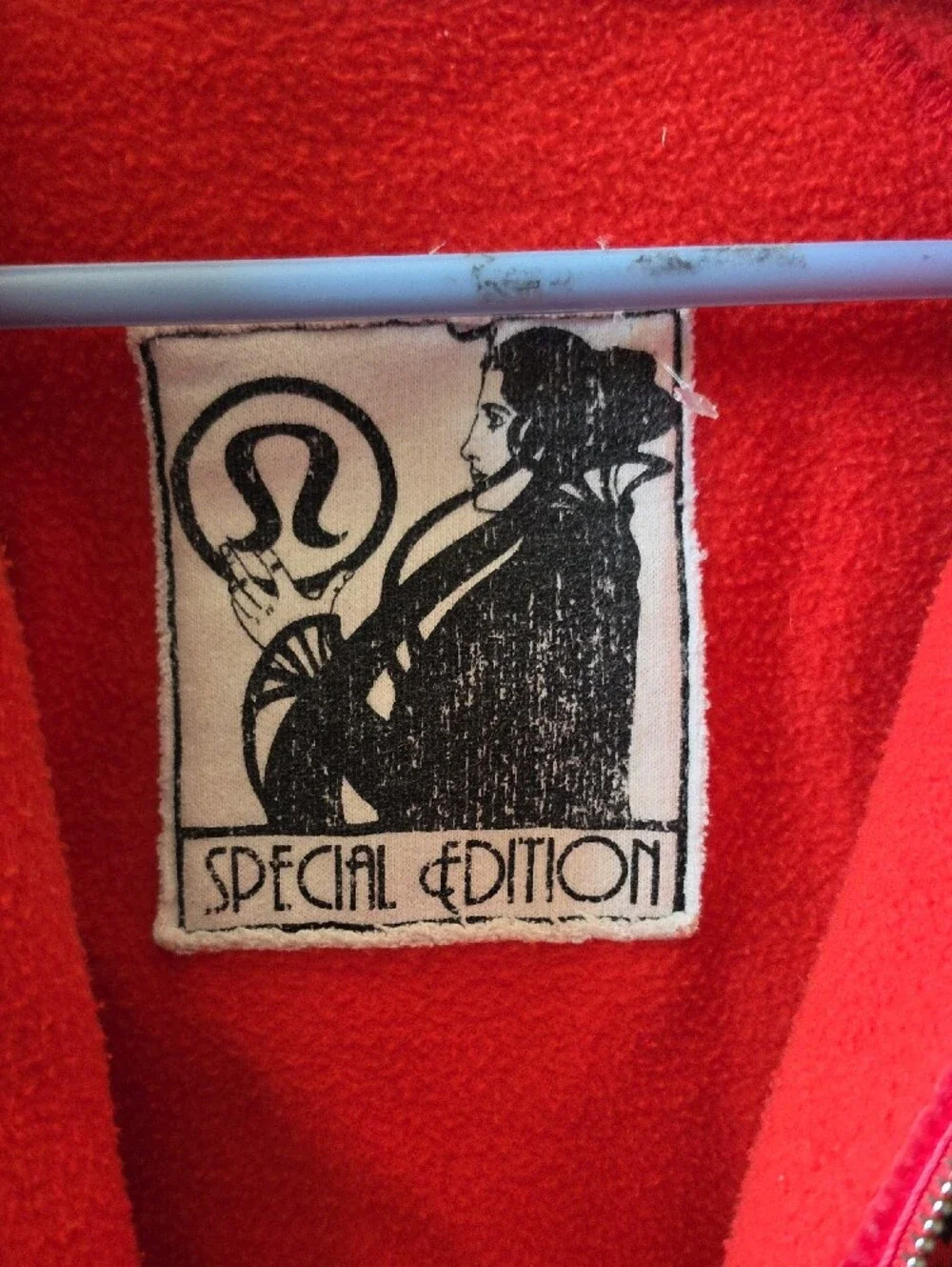 lululemon athletica Red and Black Patterned Fleece-Lined Zip Hoodie